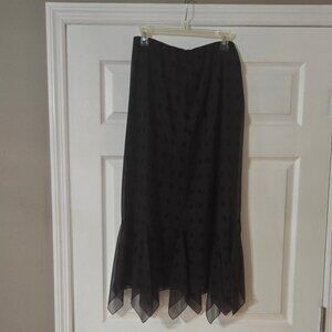 Brown polka dot skirt